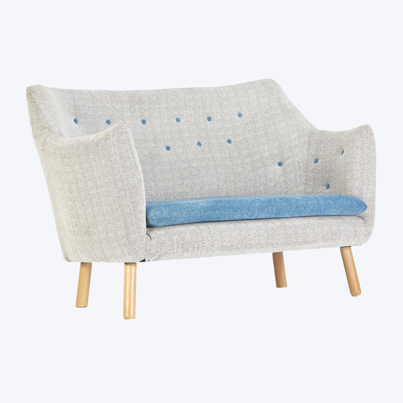 Designer lounge armchair wood feet 2 seater sofa GK88-2P