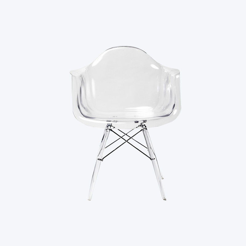 Modern furniture creative transparent design armrest chair DAW