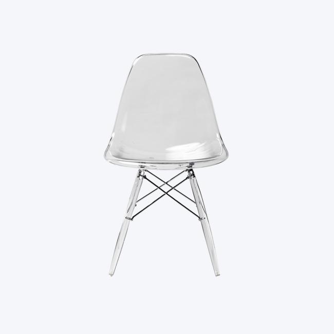 Creative transparent design back chair DSW