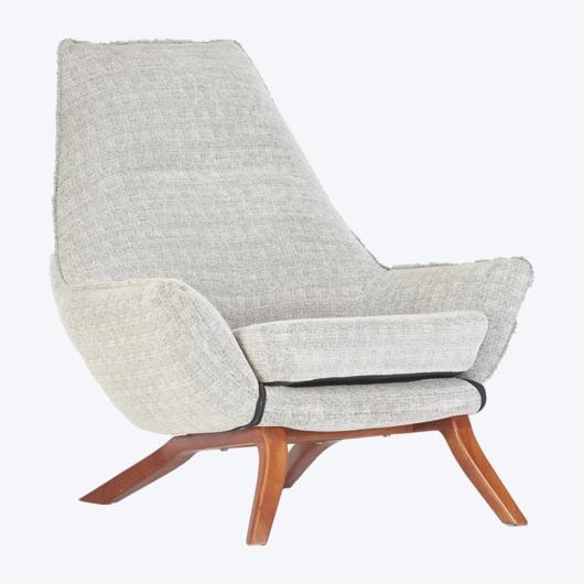 Nordic back chair fabric upholstered solid wood chair GK81