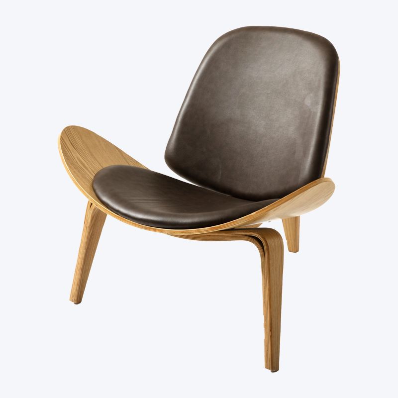 Three-Legged shell chair wood counge chair GK87