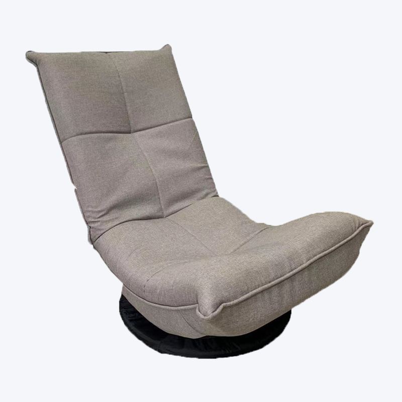 Light gray fabric folding swivel recliner 730-S2