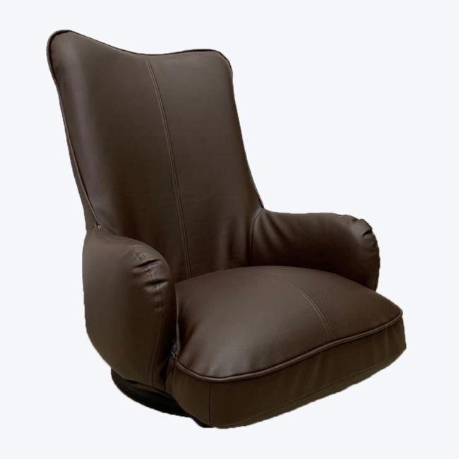 Foldable rotating leather recliner 766