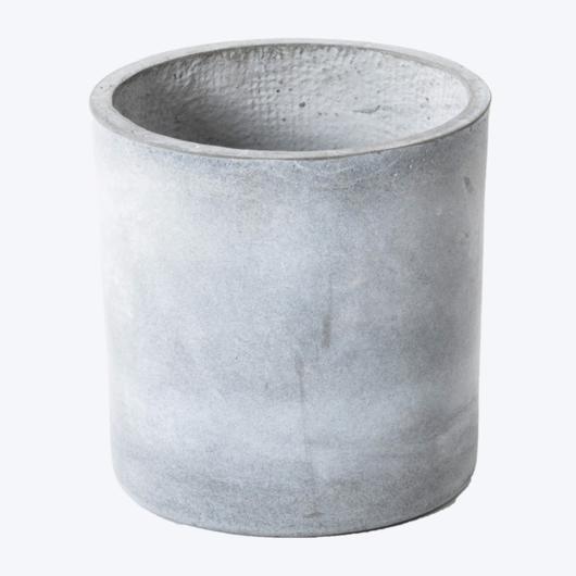 Small round side green cement basin POT-ROUND24