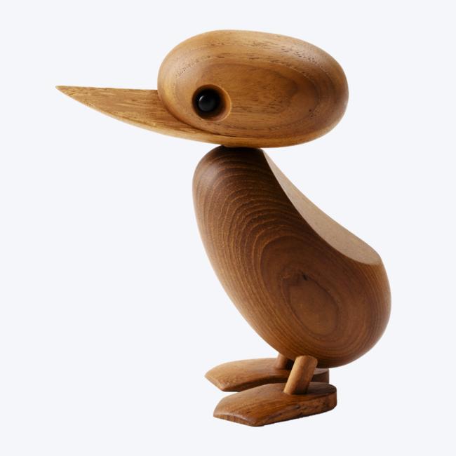 Designer's creative design Dark brown tail wooden bird