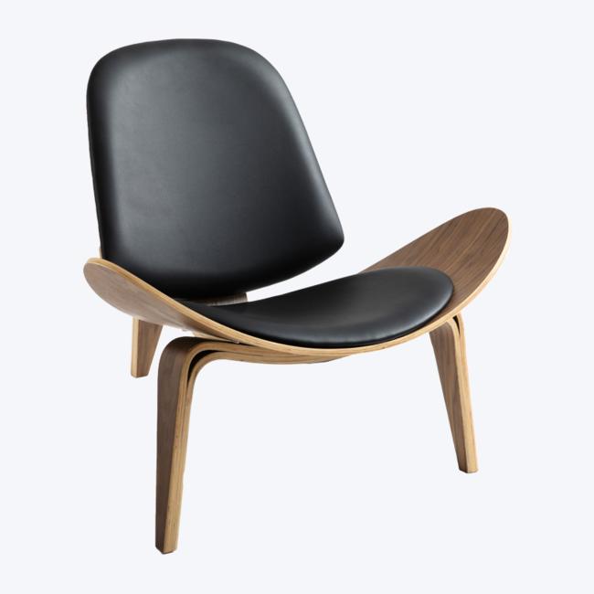 Three-Legged shell chair wood counge chair GK87