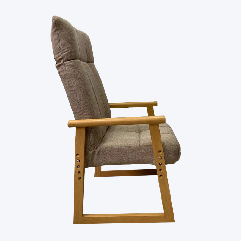 Foldable recliner wooden armchair with headrest 772