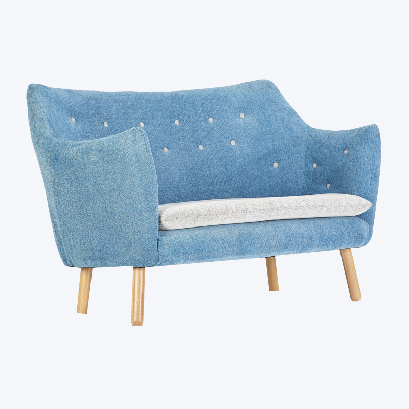 Designer lounge armchair wood feet 2 seater sofa GK88-2P