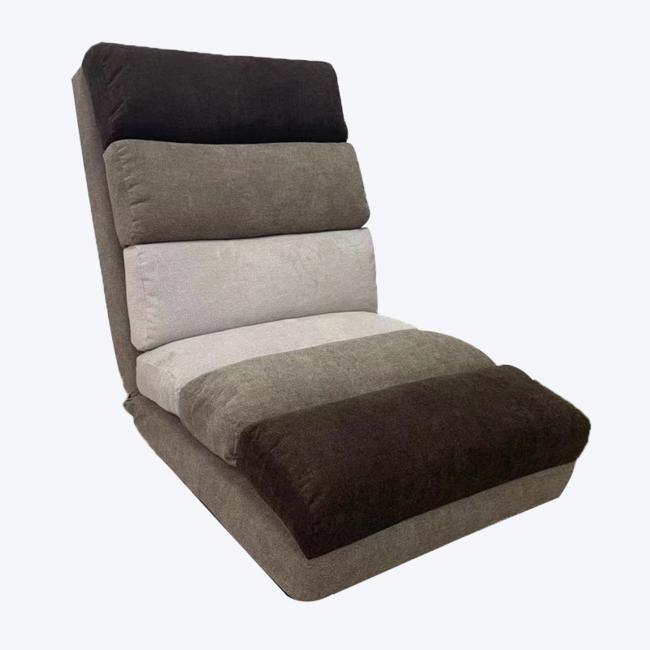 Multicolor stitching foldable recliner adjustable floor lazy recliner single sofa 754