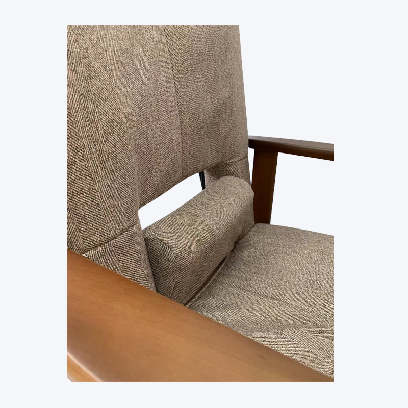 Foldable recliner wooden armchair with waist support 870X-AZ