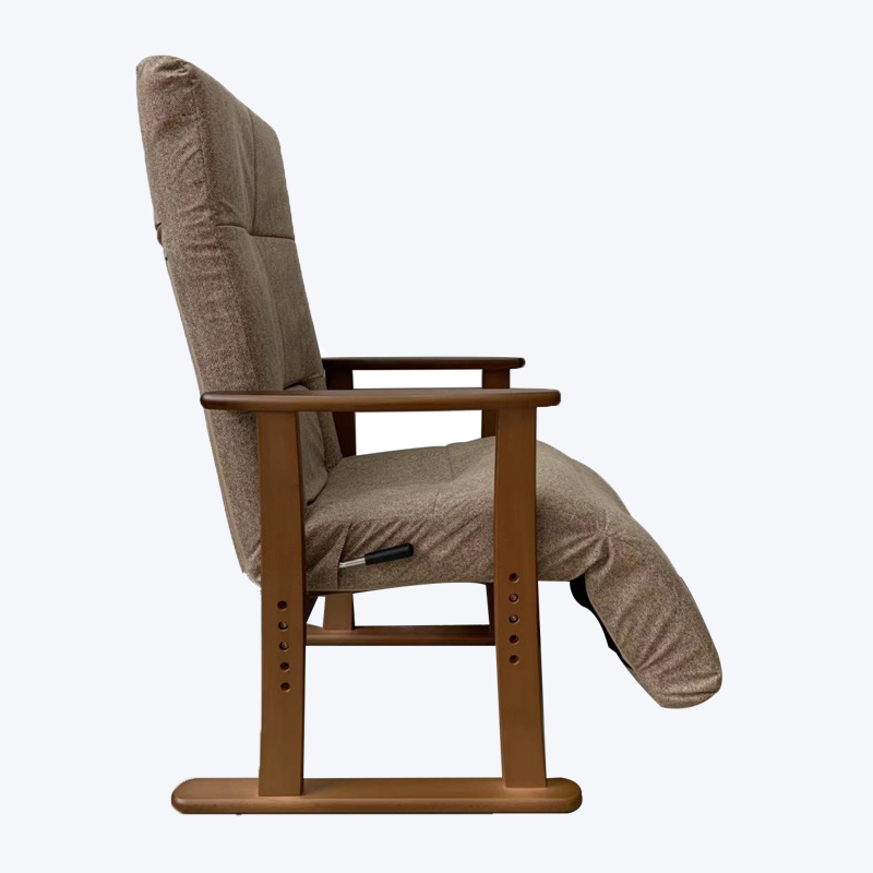Foldable recliner wooden armchair with waist support 870X-AZ